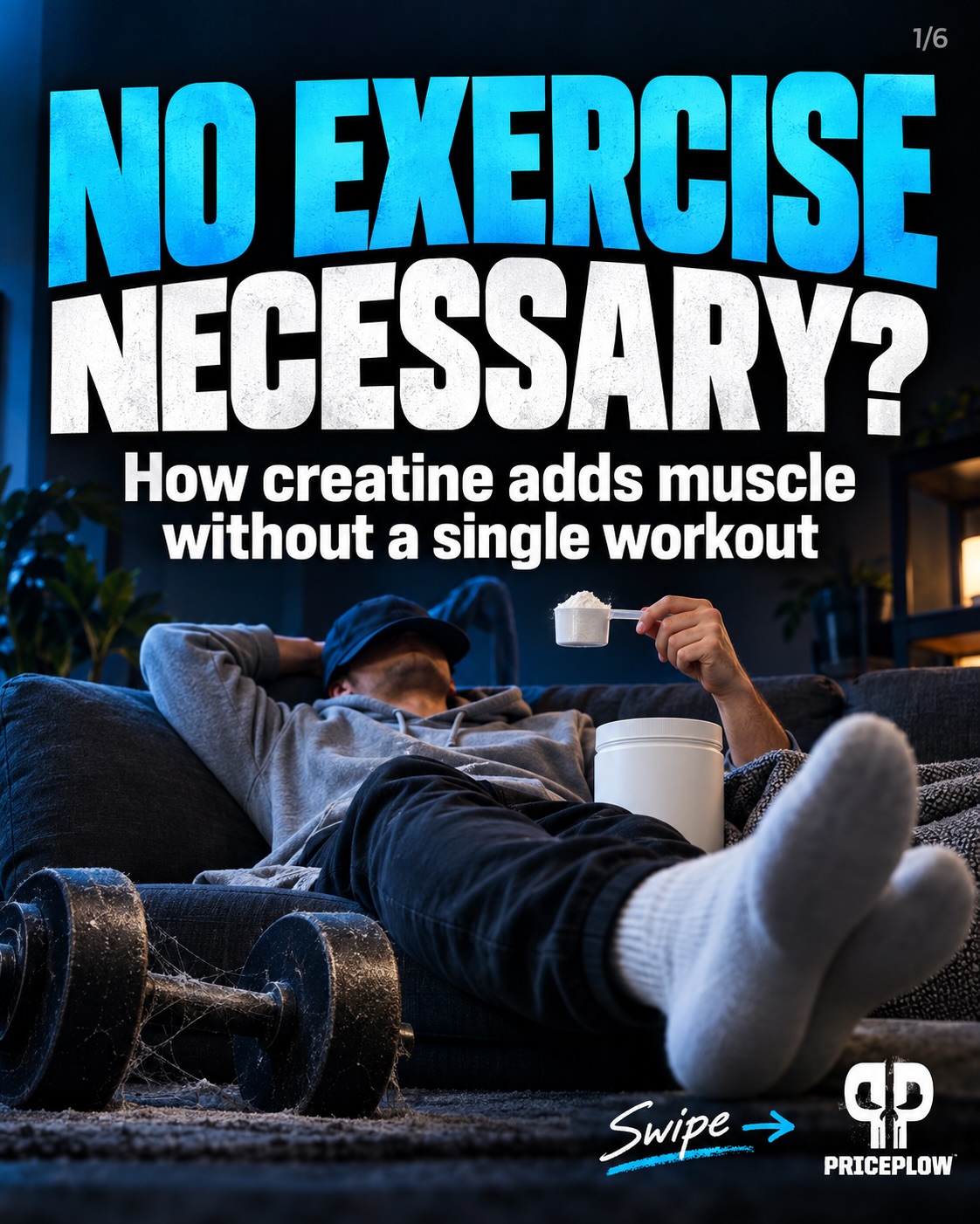 CREATINE BUILDS MUSCLE WITHOUT EXERCISE