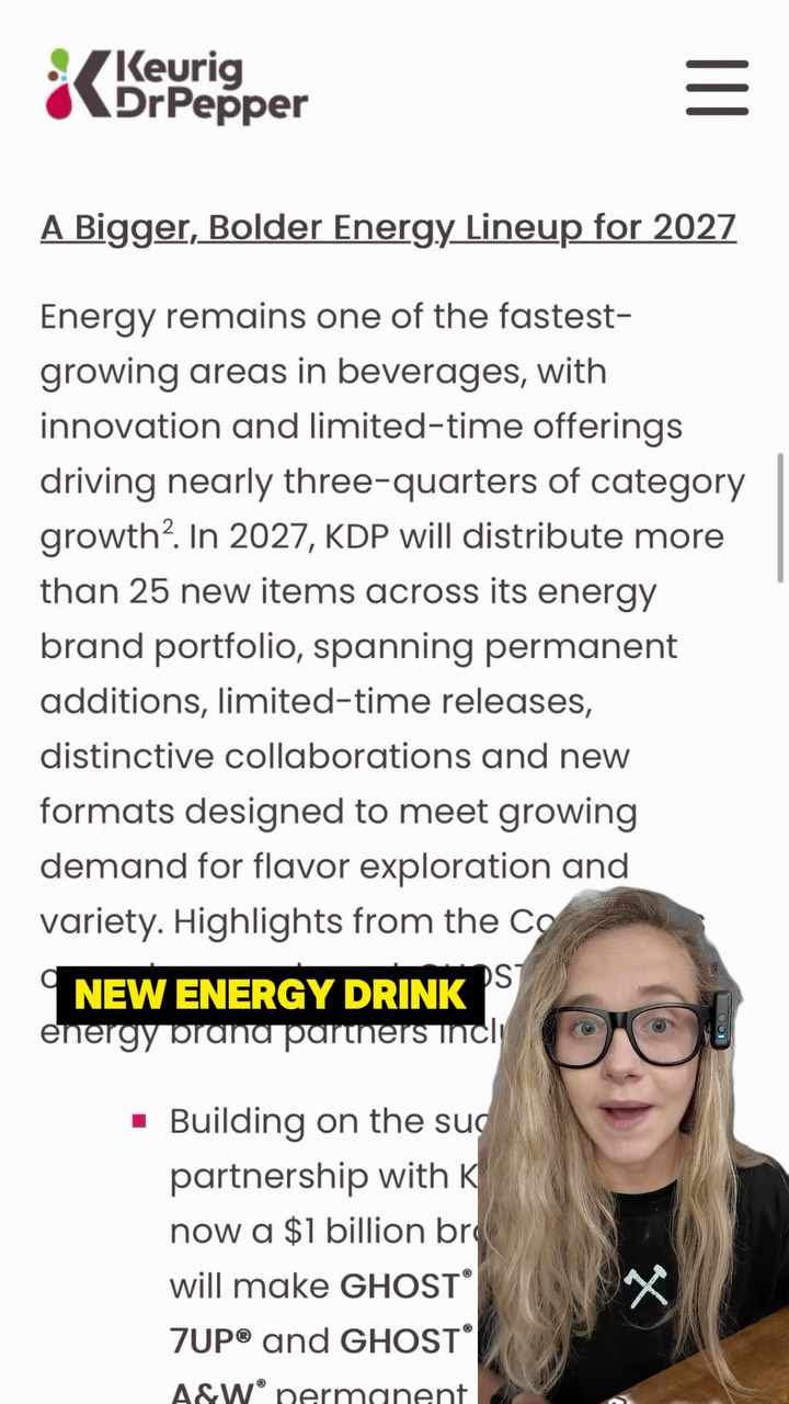 Keurig Dr. Pepper; owners of Ghost, C4 and Bloom, have given us a sneak peak press release into what the energy drink aisle is going to look like in early 2027.