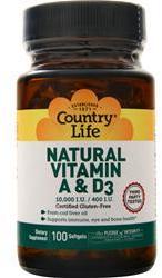 Country Life Natural Vitamin A D3 Save At Priceplow