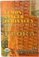 Flora Lemon Ginger Echinacea Herbal Tea Blend
