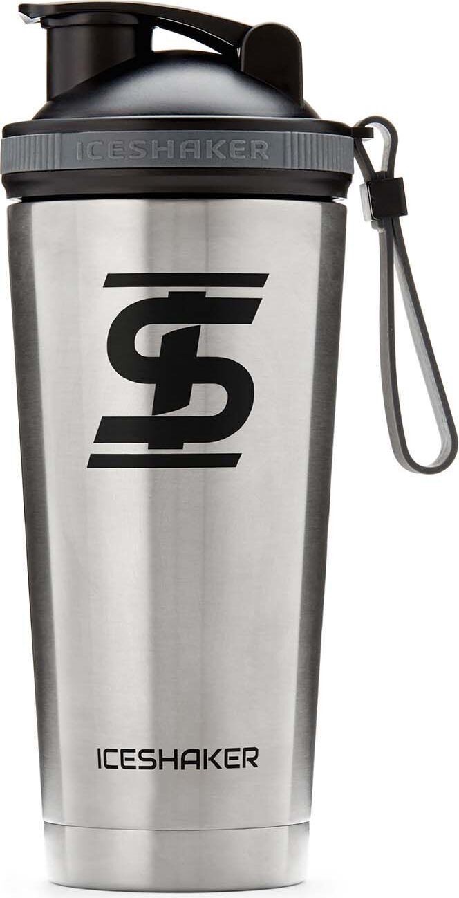 White Insulated 36oz Protein Shaker Bottle