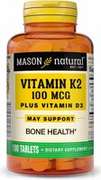 Mason Naturals Vitamin K2 plus D3