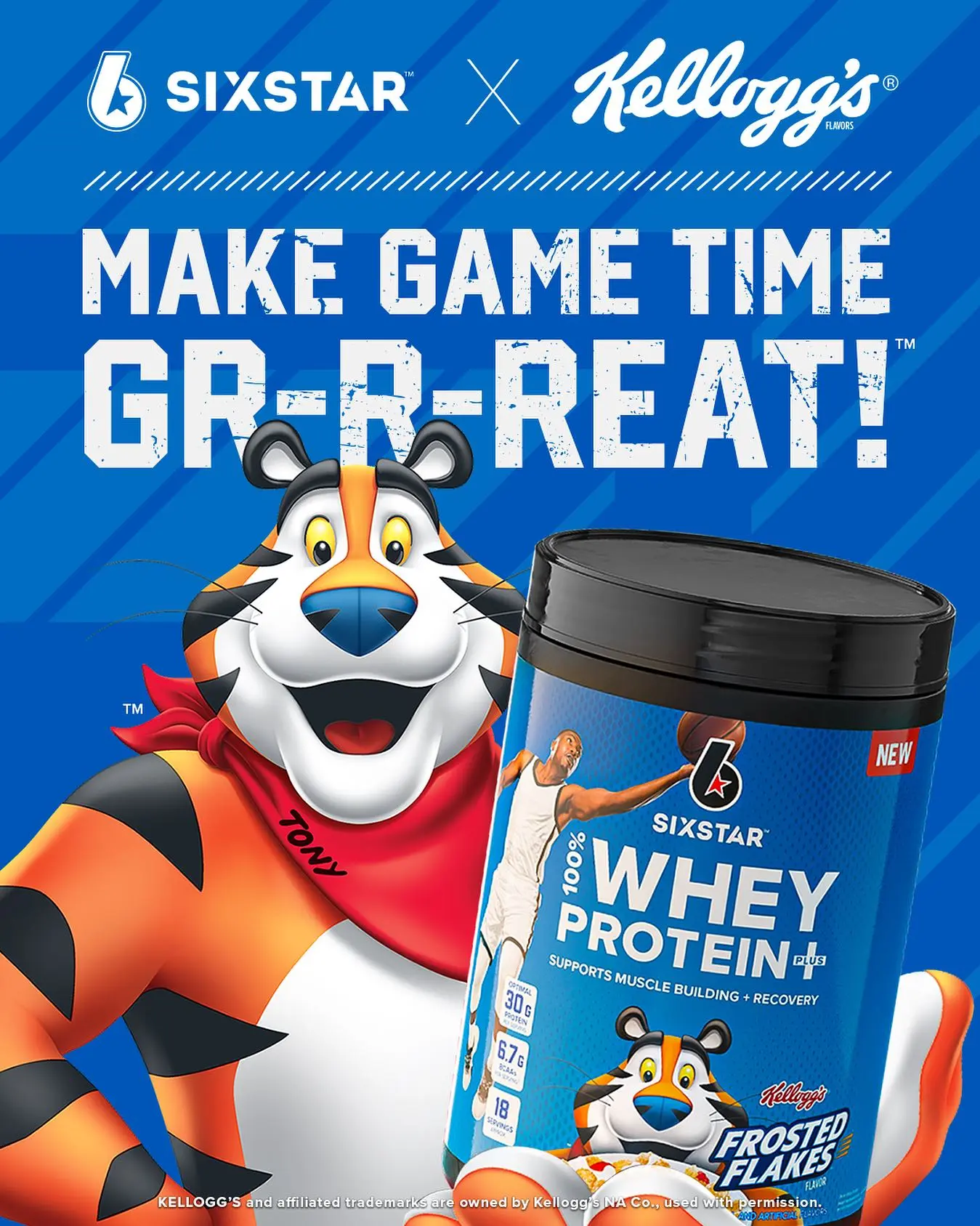 100% Whey Protein Plus Kellogg's Frosted Flakes