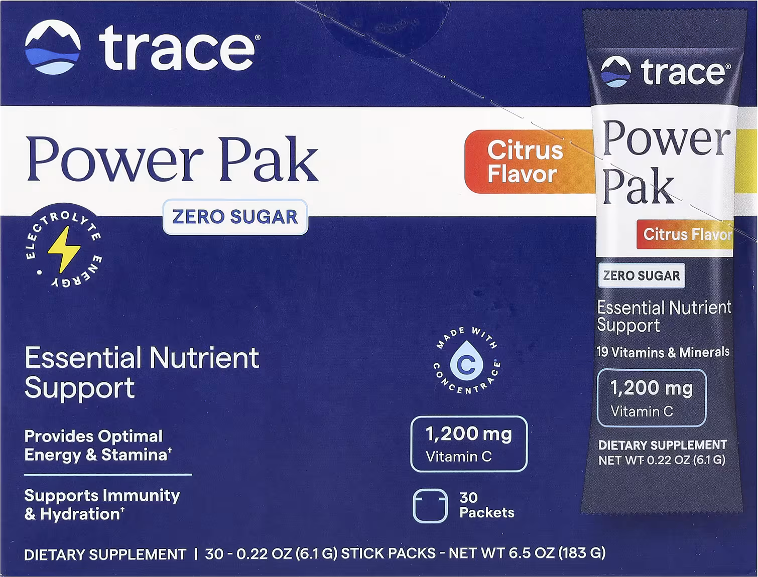 Trace Minerals Electrolyte Stamina Power Pak Zero Sugar